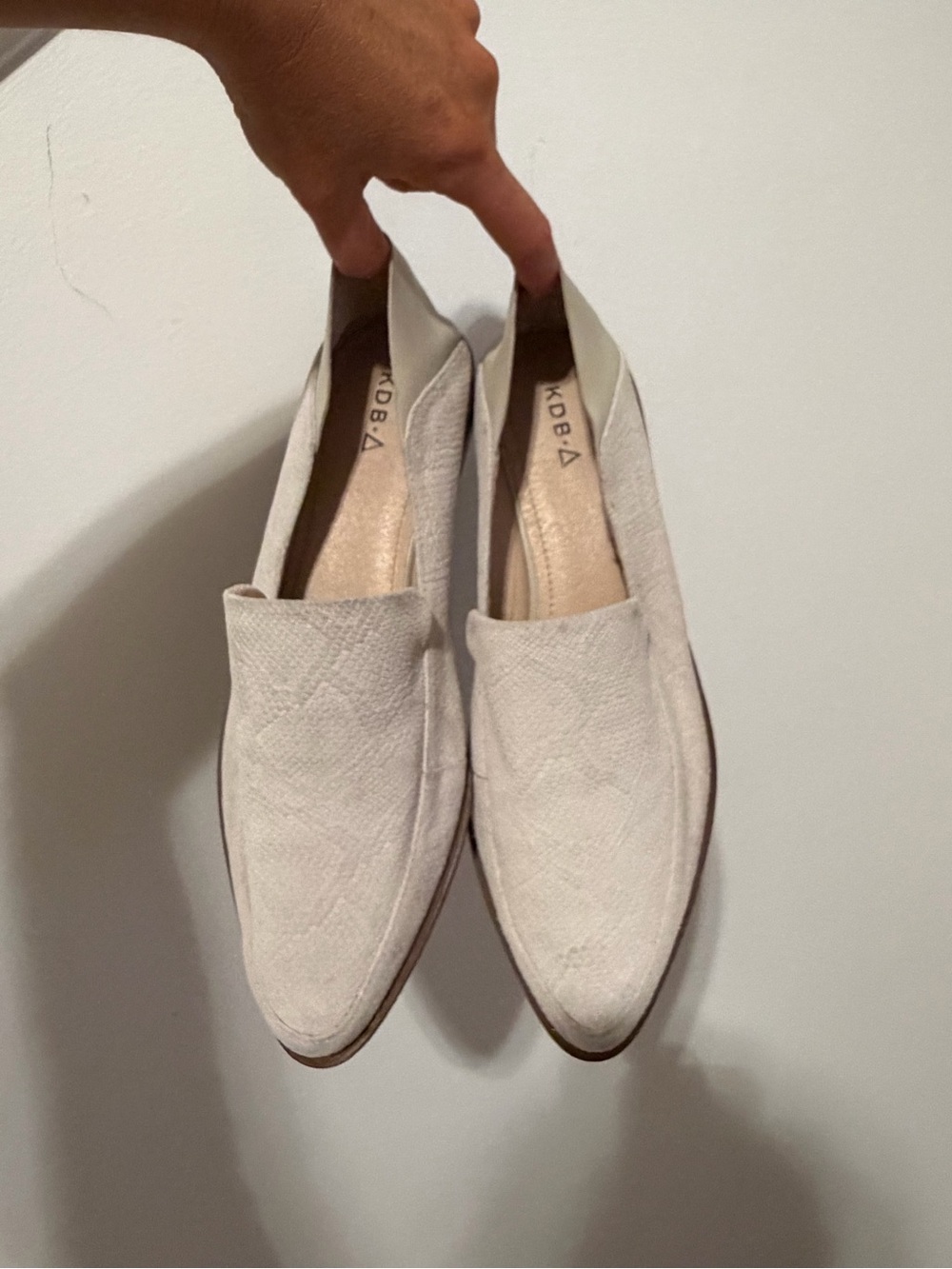Kelsi Dagger Cream Quilted Slip-On Loafers